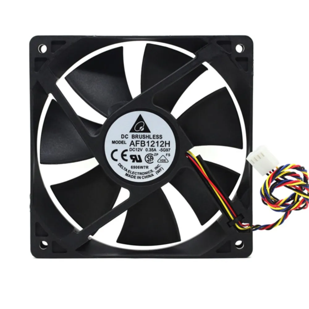 for Delta AFB1212SH AFB1212SHH 120mm 12025 12V 0.8A 4-Wire PWM Cooling Fan - Dual Ball for PC and Industrial Applications