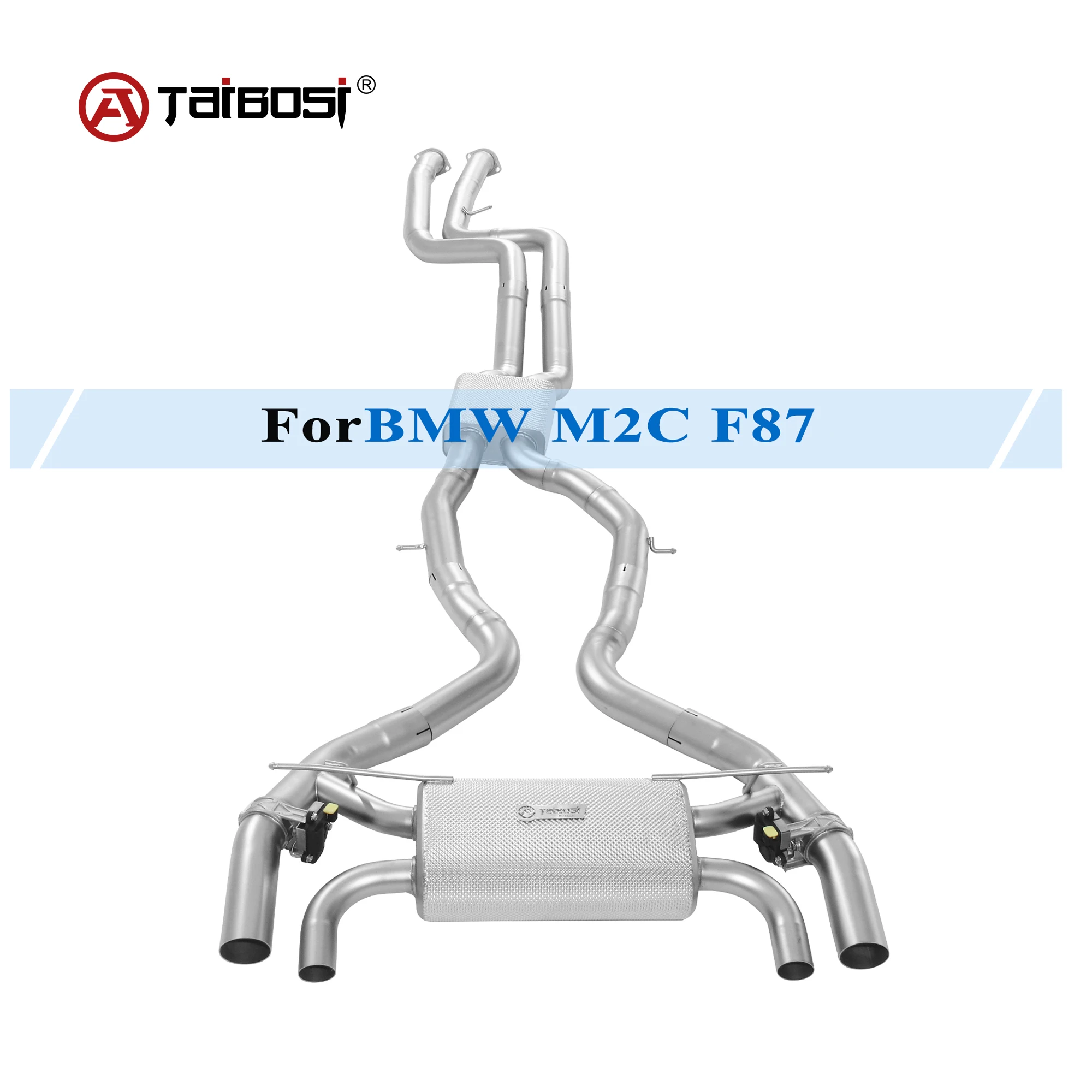 

Выхлопная система Taibosi для 2018-2020 BMW M2C F87 3,0 T Catback, выхлопная труба, производительный глушитель с электрическим глушителем, тепловая оболочка