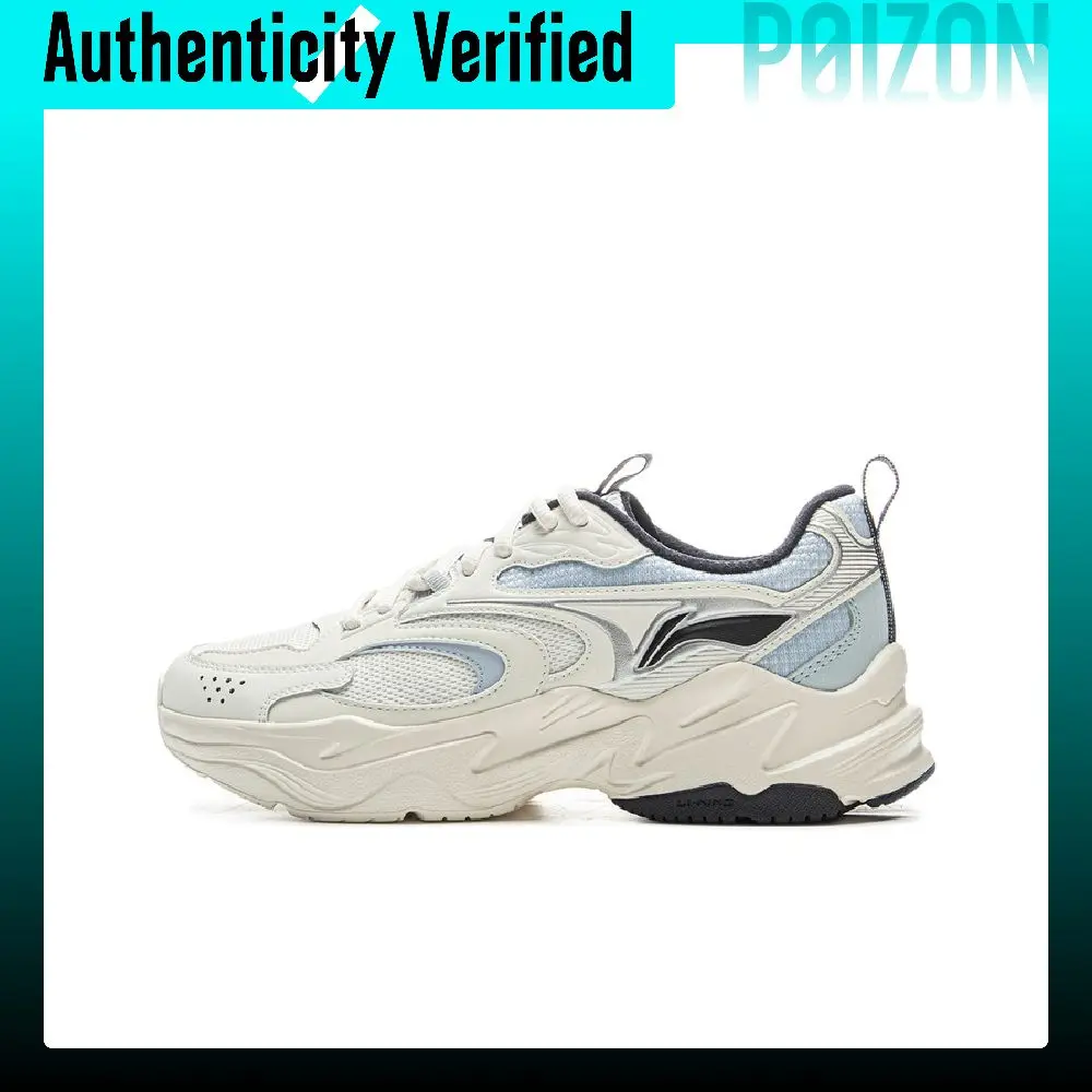 Li Ning Mesh, Synthetic Leather Abrasion Resistant Lightweight Height Increasing Low top Casual Shoes Women's AGCU546-5