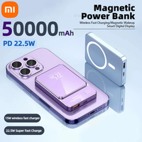 Xiaomi 50000mAh Magnetic Power Bank PD22.5W Wireless Super Fast Charging Powerbank For iPhone Samsung Huawei For Magsafe