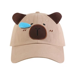 Capybara Embroidery Couple Baseball Cap Anti-Sun Dad Hats Trendy Breathable Golf Cap Unisex