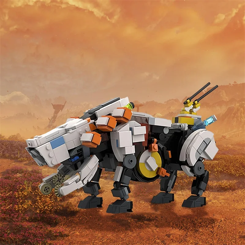 

MOC Horizon Behemoth Model Building Blocks Combat Mechanical Beast Assembled Bricks Toys Children's Gift Game Mecha Monster