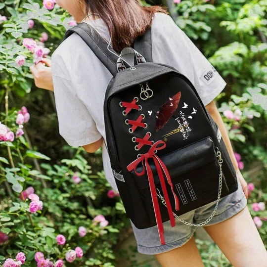 Anime Tian Guan Ci Fu Hua Cheng Xie Lian Ancient Style Backpack School Bag Student Casual Large Capacity Fashion Shoulder Bags