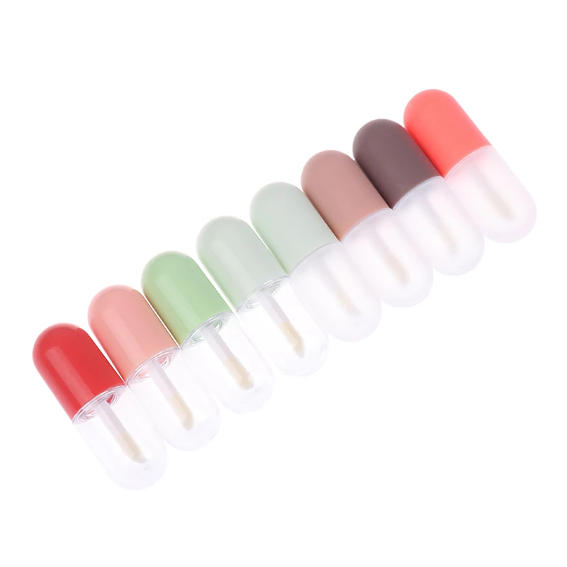 5ML Mini Capsule Lip Gloss Lip Glaze Empty Tube Lipstick DIY Plastic Lip Balm Tube Lipstick Sample Cosmetic Container Travel