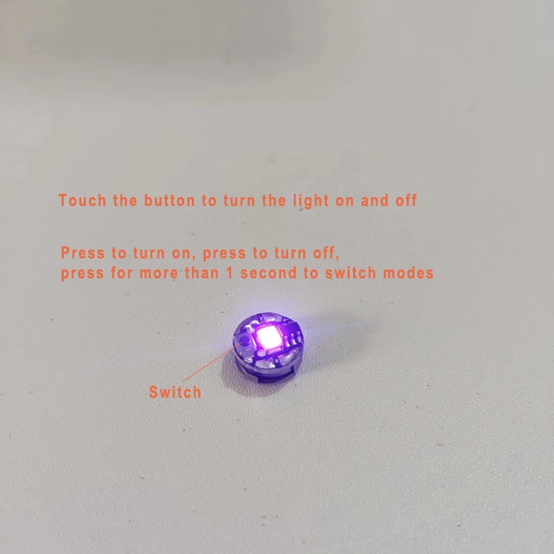 1pcs Touch Button Switch Mini High Brightness LED Light  Breathing Flashing Light Suitable for Model Sandbox Toy DIY Plus Light