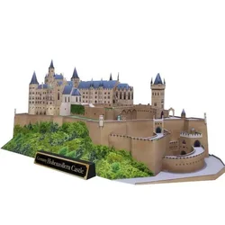 Hohenzollern Castle Germany 3D Paper Model Building Craft DIY Education Toys Handmade Adult Puzzle Game