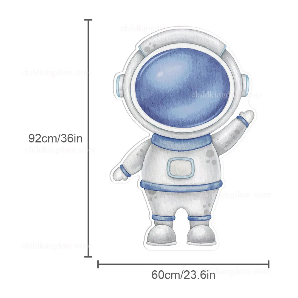 Astronaut Cardboard Rocket Moon Star Cutouts KT Board Outer Space Birthday Party Backdrops Baby Shower Background Photo Props