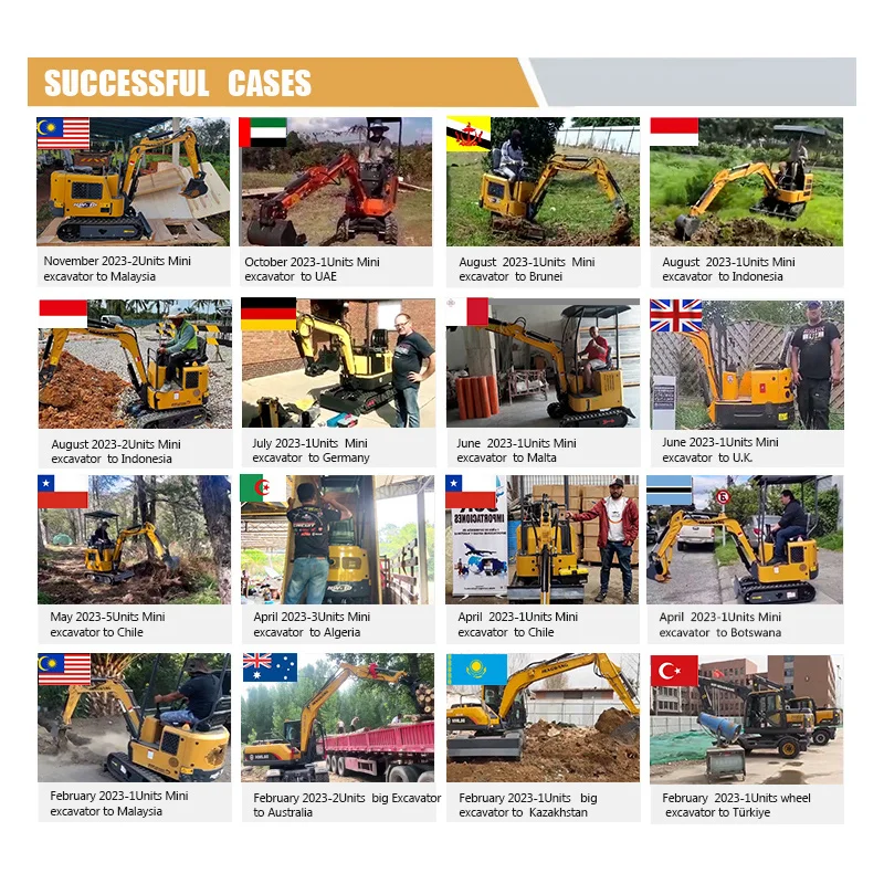 China manufacturers 0.8 ton 1 ton 1.5 ton 2 ton 3.5 ton diesel small digger attachment set crawler mini garden excavator prices