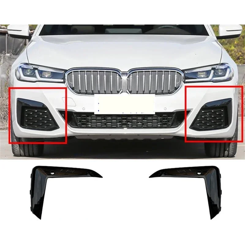 

Car Left or Right Front Bumper Cover Strip Trim Replacement Black for BMW 5 Series G30 G38 M Sport 2018 2019 2020 2021 2022 2023