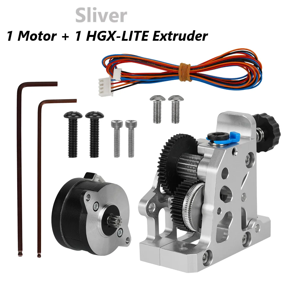 HGX LITE Extruder Dual Gear Extruder Hartstahl Untersetzungsgetriebe Hochgeschwindigkeitsmotor 3D-Druckerteile für CR10 CR 10S Ender3 V2 VORON