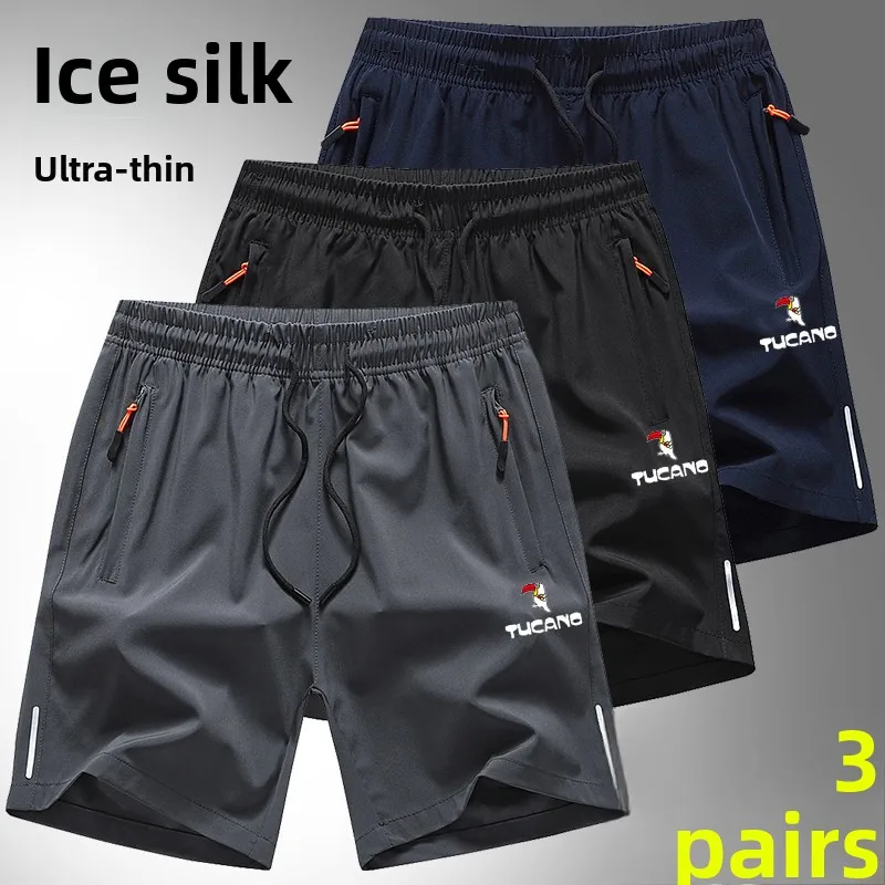 

Ice Silk Baskeall orts Men's Loose Running Qui Dry Sport Pants plus Size Faion Urban Sle Summer orts