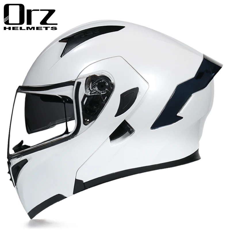 ORZ-991 Modular Filp up casco da moto casco da corsa integrale Dual Visors DOT approvato motosiklet kask)