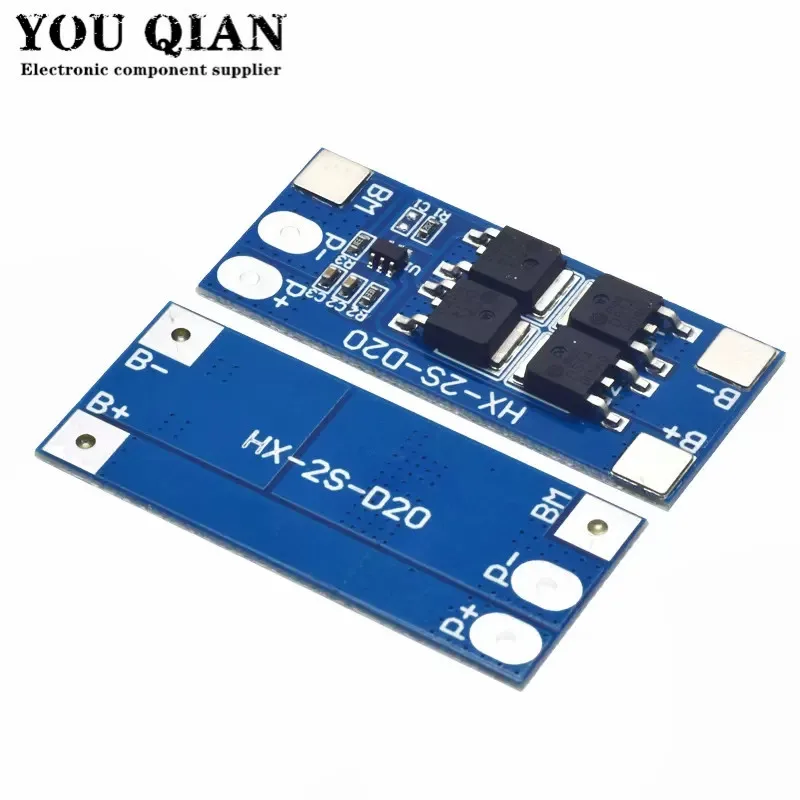 2S 7.4V 18650 Lithium Battery Protection Board Module 8.4 V Battery 13A Working Current 20A Current-Limiting HX-2S-D20