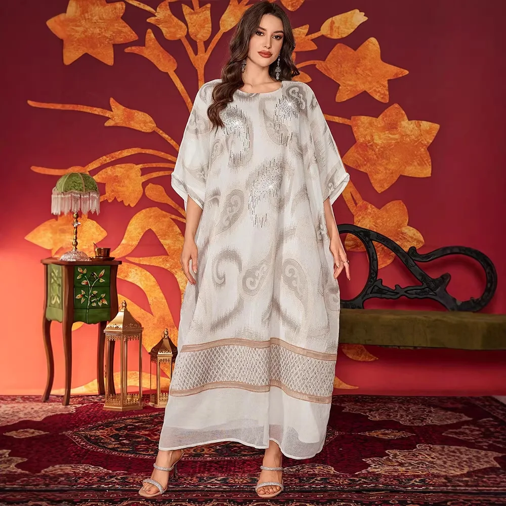 

Ky1995 Women's Dress Loose Elegant Fashionable Simple Long Dress Casual Summer Vacation Dress Ramadan Dubai Luxury Islam Elegant