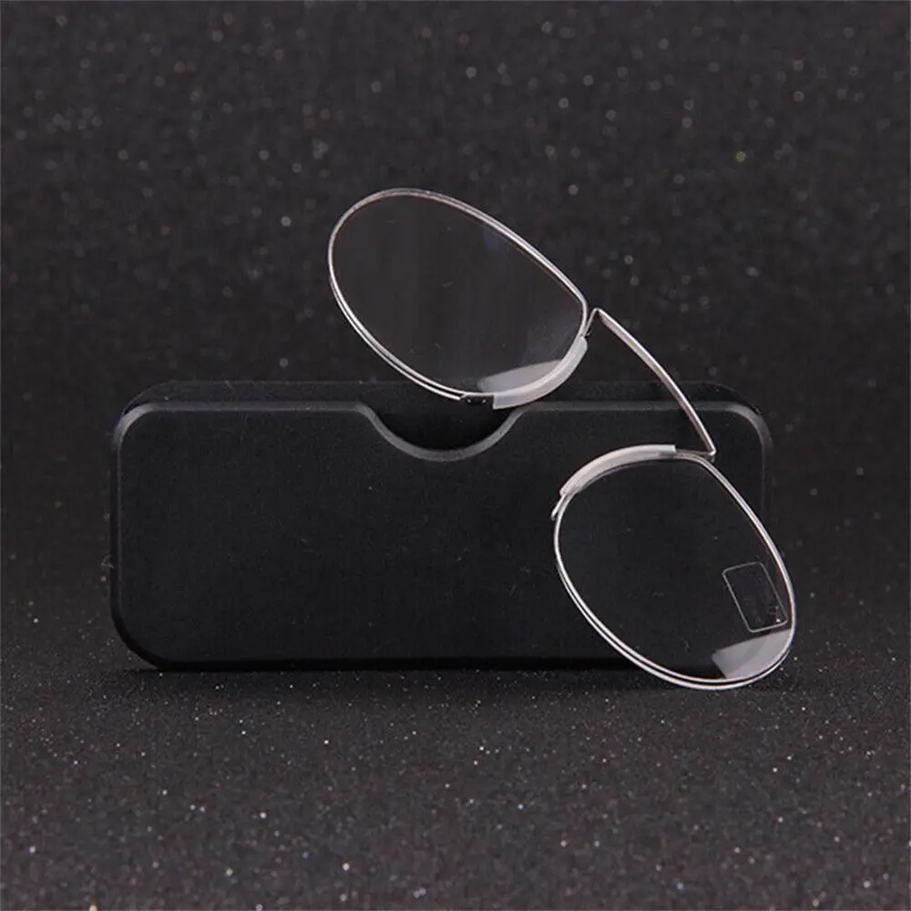 Nose Clip Reading Glasses Mini Magnifying Legless Nose Rack Lazy Glasses Portable Presbyopic Glasses Men Women