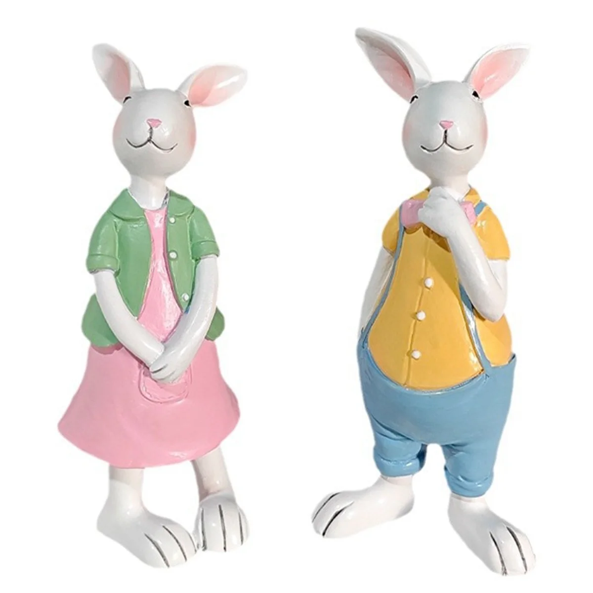 

HHTL Easter Cute Animal Decoration Rural Home Animal Resin Animal Figurine Decoration Desktop Ornaments