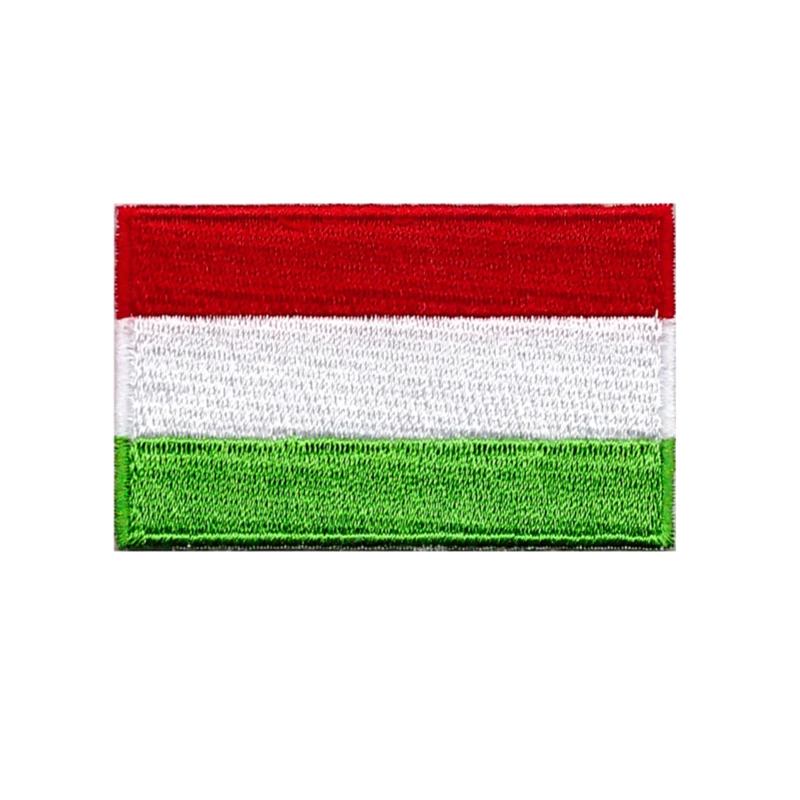 Hungarian flag patch, ironing/sewing, adhesive backing, clothing hole decoration accessories