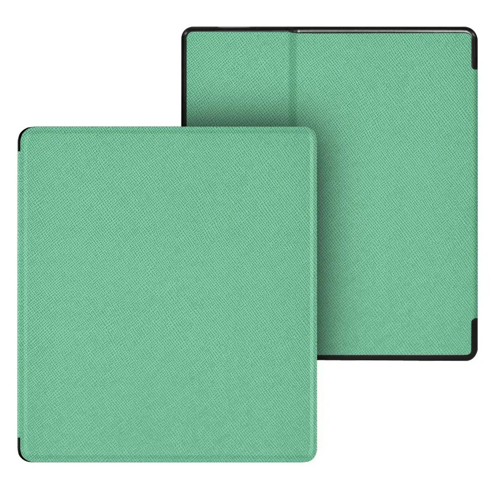 9/10th Generation Smart Cover PU Leather Shockproof Protective Shell Cross Texture Ultra Slim for Kindle Oasis 2/3
