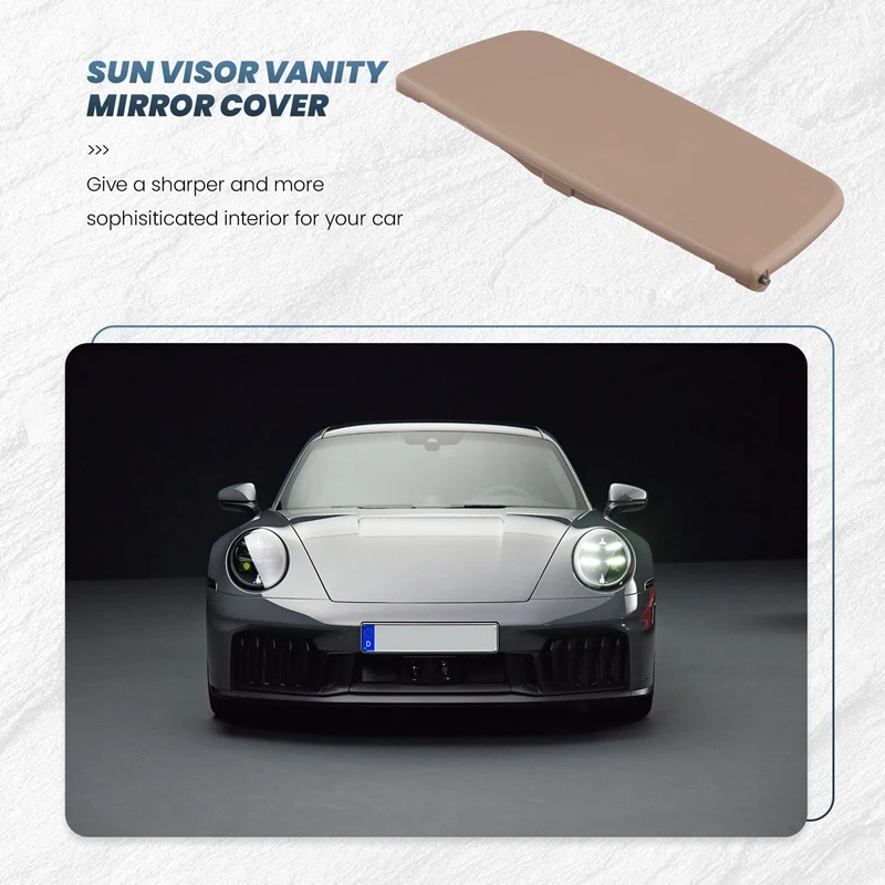 Sun Visor Vanity Mirror Cover For Boxster Cayman 981 982 For Porsche 911 991 718 ,982857551 ,982857551T 982857551CD