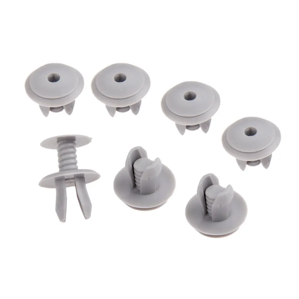 50Pcs Auto Fasteners Trim Panel Lining Clips Gray Plastic Retainer Car Clips for VW Volkswagen T4 T5 Transporter Eurovan