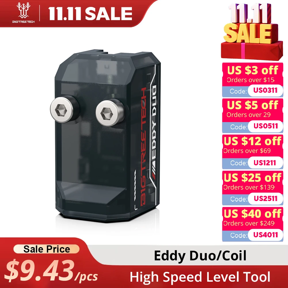 BIGTREETECH Eddy Coil Eddy Duo High-Speed Leveling Tool for Klipper 20 Sec fast leveling for StealthBurner Voron 2.4 3D Printer