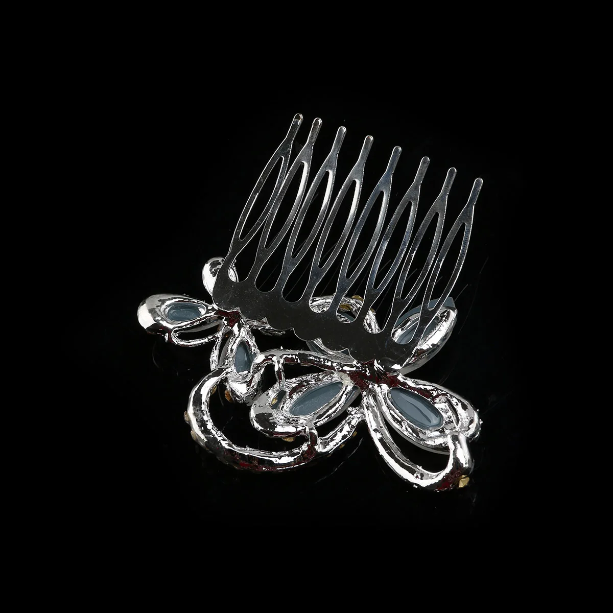 

Rhinestone Hair 7cm Silver Alloy Women Hairpin Wedding Comb Bridal Clips Wedding Hair Comb Headwear Prom Party