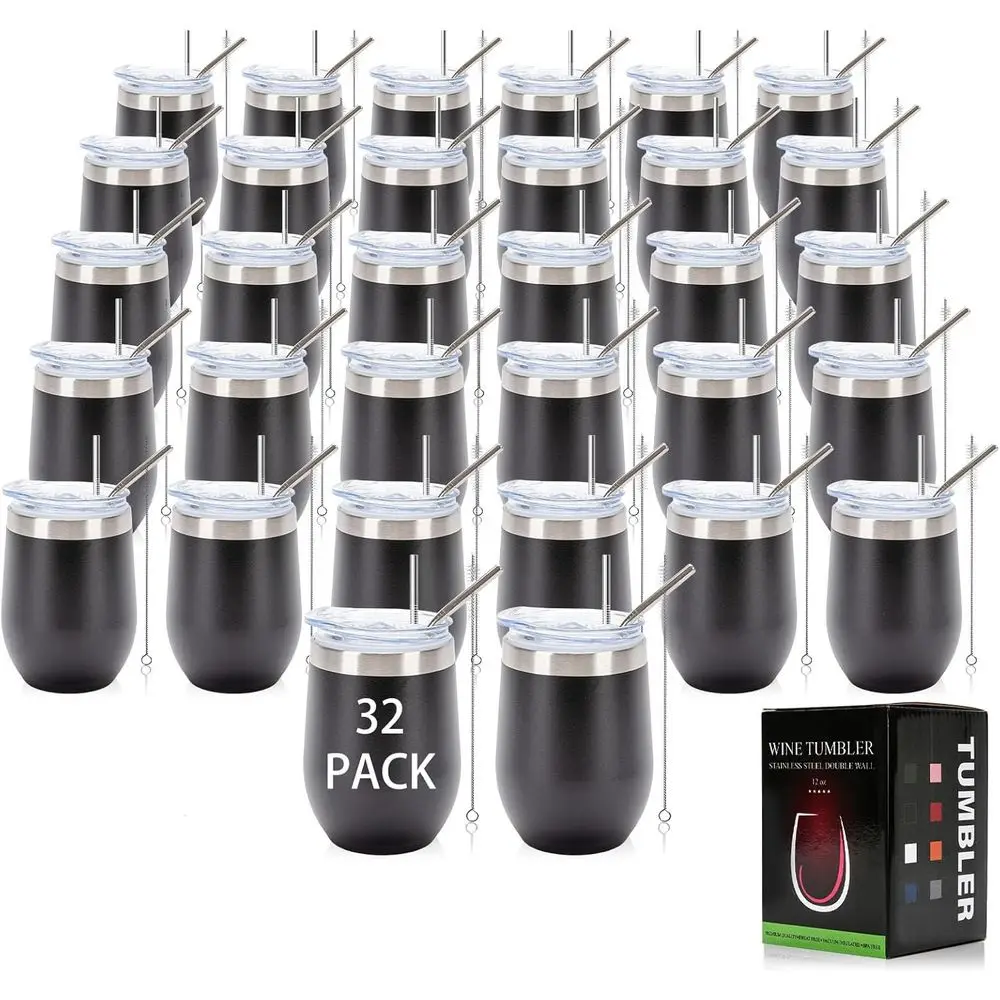 32 Pack 12Oz Stainl…