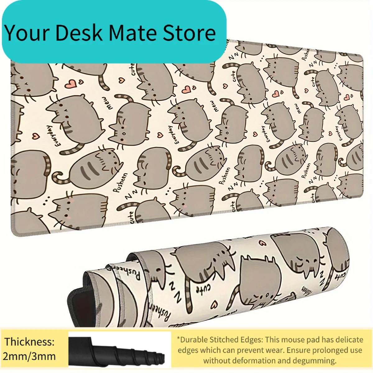 

Милый игровой коврик для мыши с мультяшным рисунком, коврик для клавиатуры, настольный коврик для офиса, аксессуары для стола, коврик для клавиатуры, коврик для дома и школы