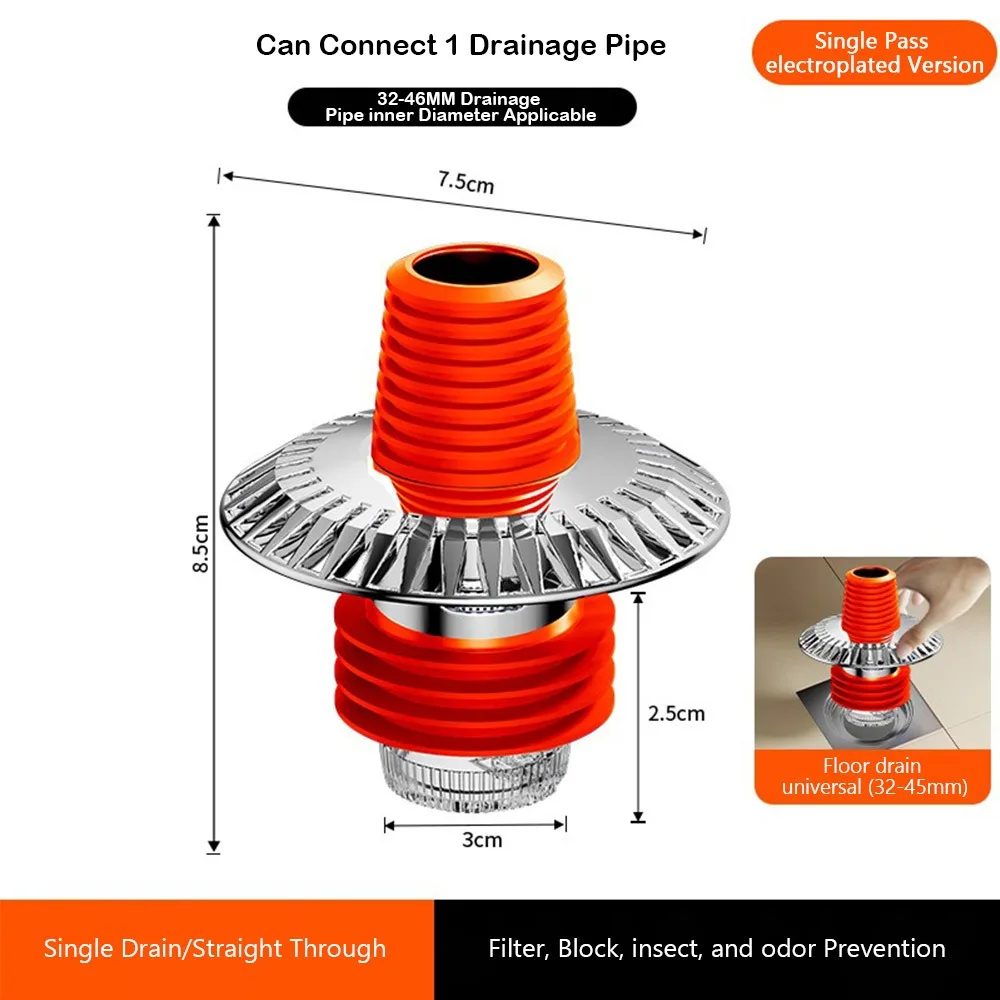 

Соединитель для слива пола с защитой от запаха Многофункциональный многопортовый соединитель для канализационного слива Трехходовой соединитель для сливной трубы Универсальный