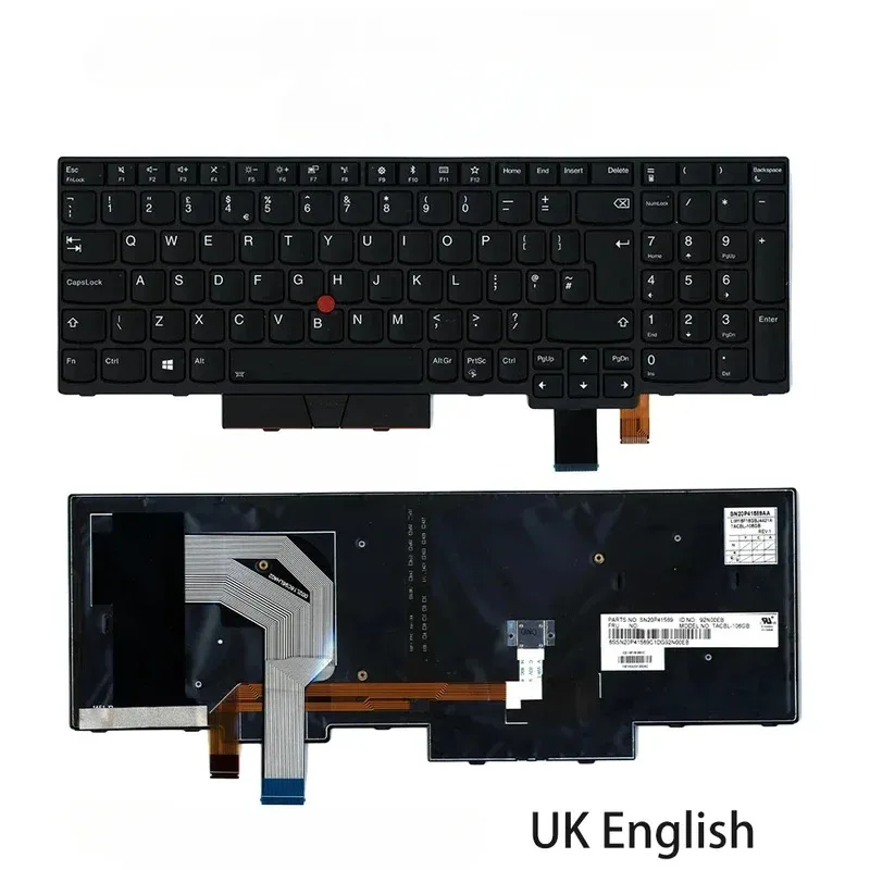 

Новая клавиатура для ноутбука Lenovo ThinkPad T580 P52S, внутренняя английская подсветка в Великобритании, FRU: 01HX247 01HX287 tt