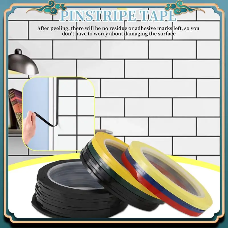 (신제품)-24롤 화이트보드용 얇은 테이프 216피트/롤 1/8인치 아트 그래픽 차트 그리드 전기 테이프 드라이 이레이즈 테이프, 6가지 색상