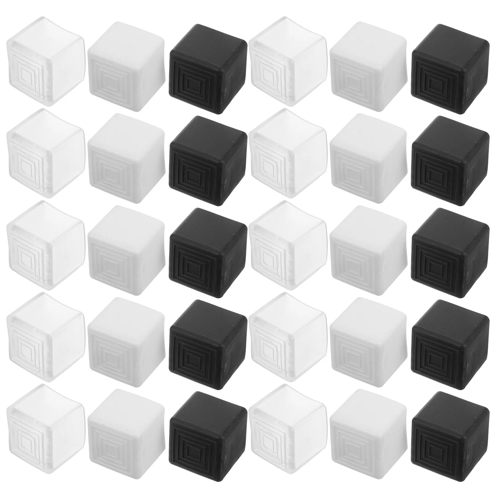 

36Pcs Chair Leg Floor Protectors Square Furniture Cups Pads Caps Covers for Hardwood Floors Non-Skid Chair Feet Cushion Pads