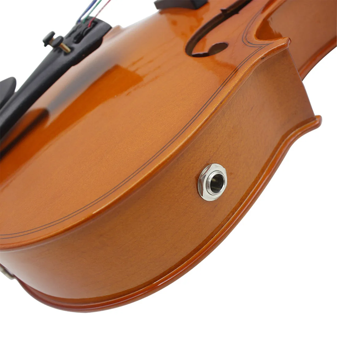 Astonvilla Nature 4/4 Electric Violin Solid Wood Acoustic Violin with Bow Case  Connection Cable Fiddle Parts & Accessories