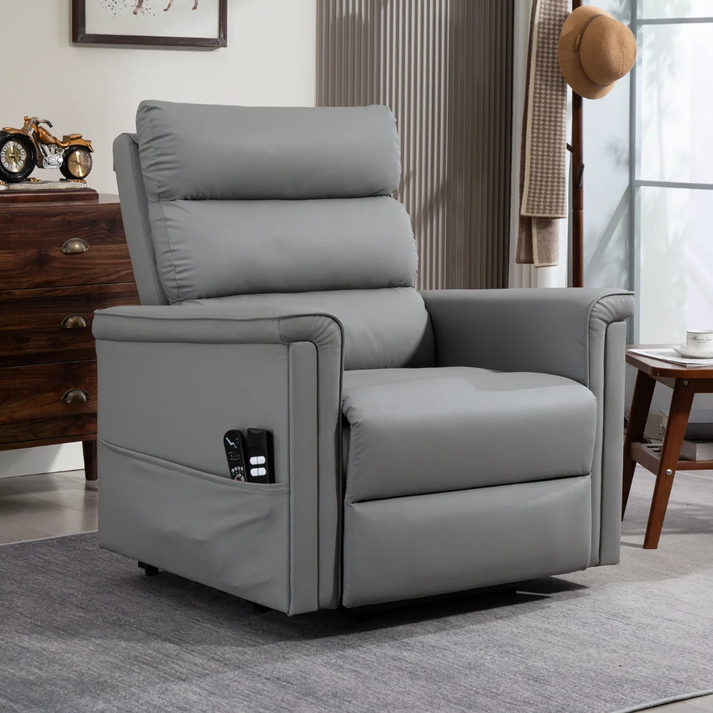 الحديثة الفاخرة واحدة الطاقة الكهربائية وضع شقة الناهض كرسي أريكة كرسي مجموعة النسيج المفروشات المعدنية لكبار السن عالية الحمل #2