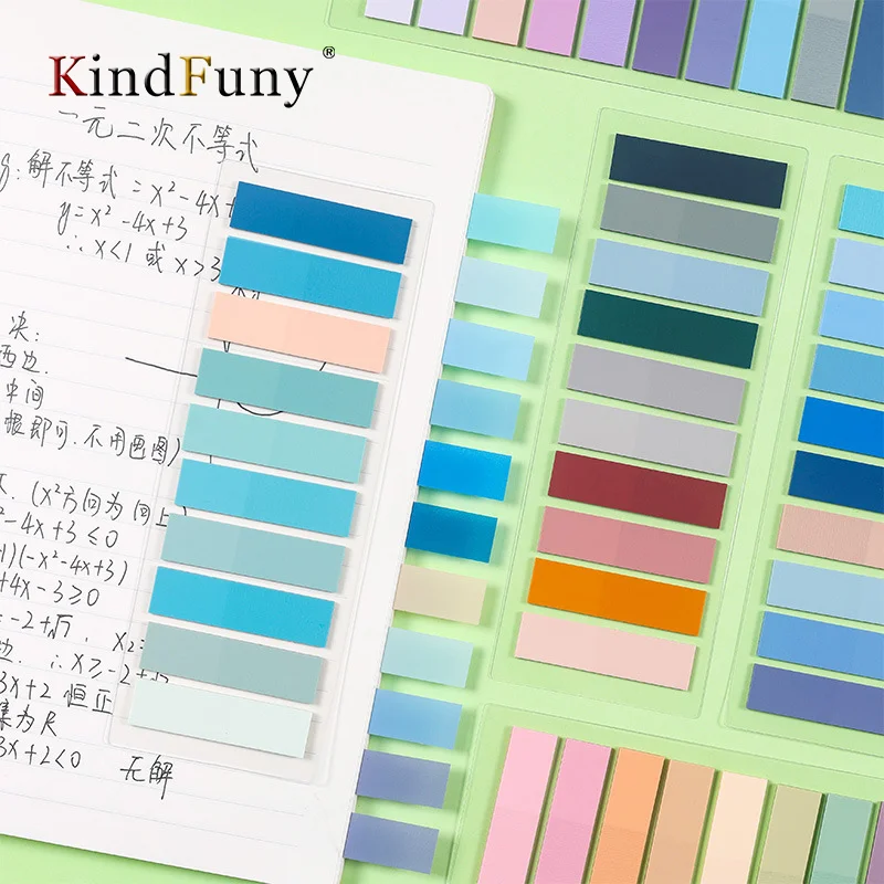 Kindfuny แท็บดัชนี3600ชิ้นตัวคั่นหน้ากาวในตัวกระดาษโน้ตแปะกันน้ำใสจัดประเภทไฟล์ธงโพสต์มัน