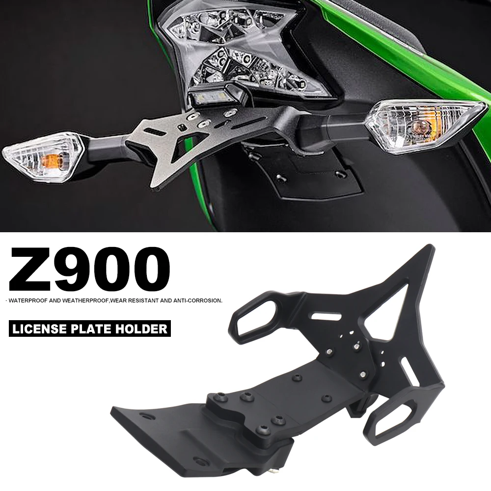 

For Kawasaki Z 900 Z900 z900 2018-2024 New Motorcycle Accessories License Plate Holder Bracket With LED Rear Light