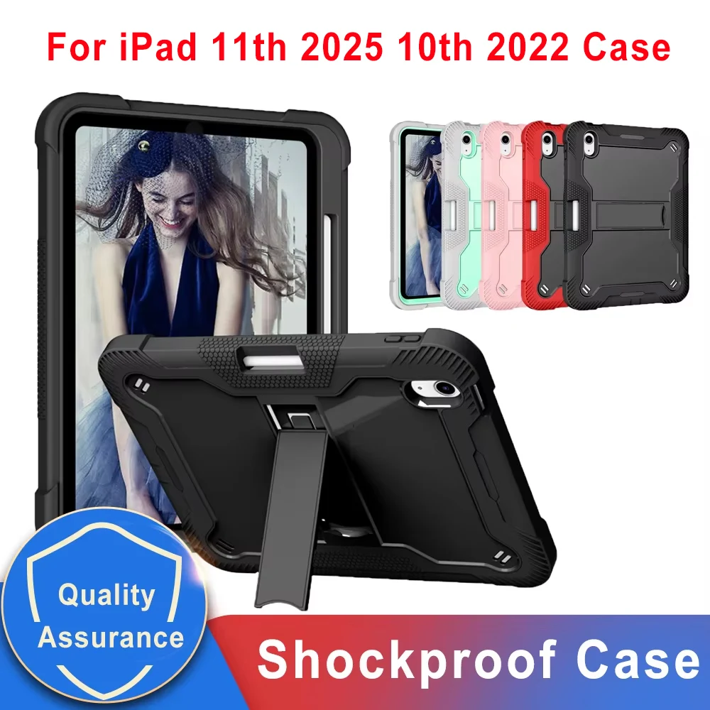 

Case for iPad (A16) 11th Gen 11-inch 2025 iPad 10th Gen 10.9-inch 2022 Shockproof Rugged Full Body Protective Tablet Cover