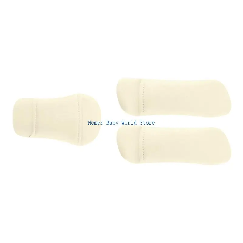 B2QD طقم مكون من 3 قطع من وسادات الكتف لمقعد السيارة وواقي المنشعب لعربات الأطفال وملحقات وسائد أمان الأطفال #5