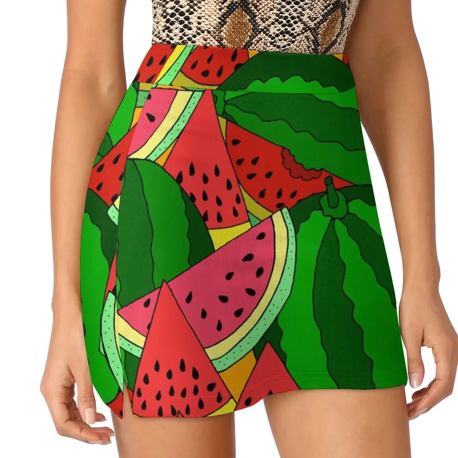 

Watermelon Pattern Mini Skirt Female skirt shorts