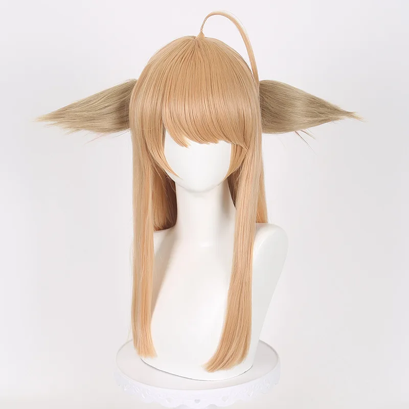 Tushan Susu Cosplay Perücke Fox Spirit Matchmaker Realistische Kopfhaut Orange-rote Farbe inklusive Ohren