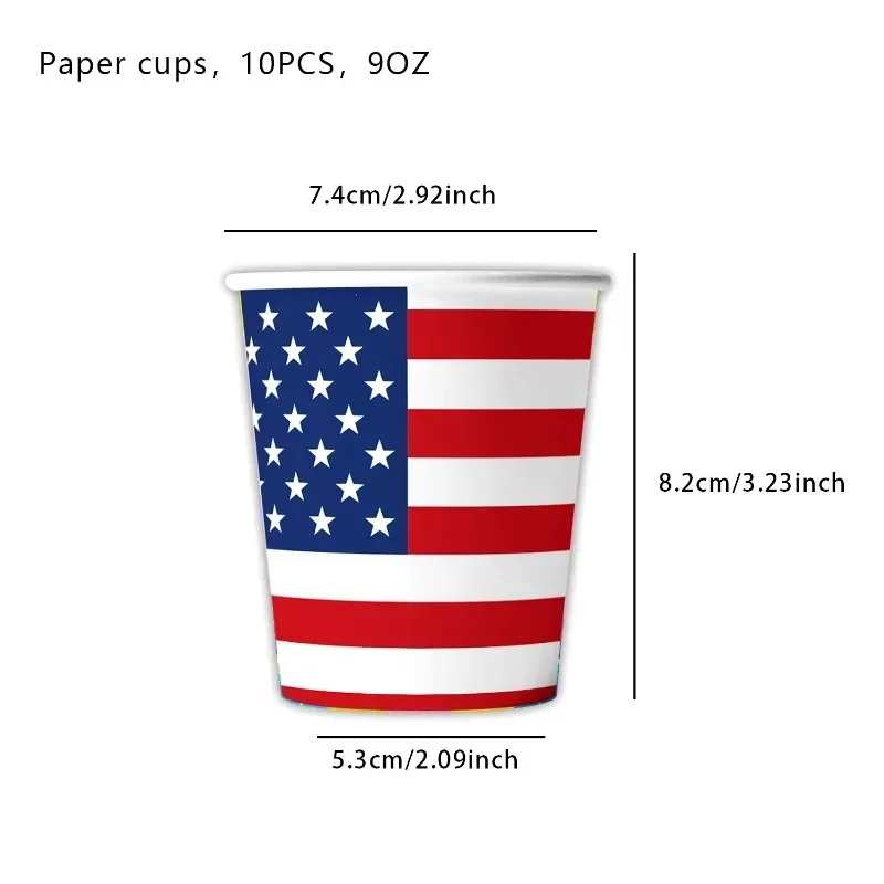 Holiday Party Independence Day Theme Party Supplies Decoration Paper Cup Napkins Table Cloth