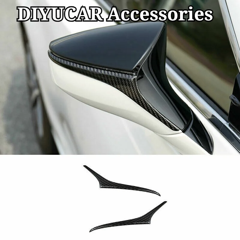 For Lexus LS RC LC UX ES 2018-2021 Real Carbon Fiber Rear View Mirror Strip Trim Exterior Accessories
