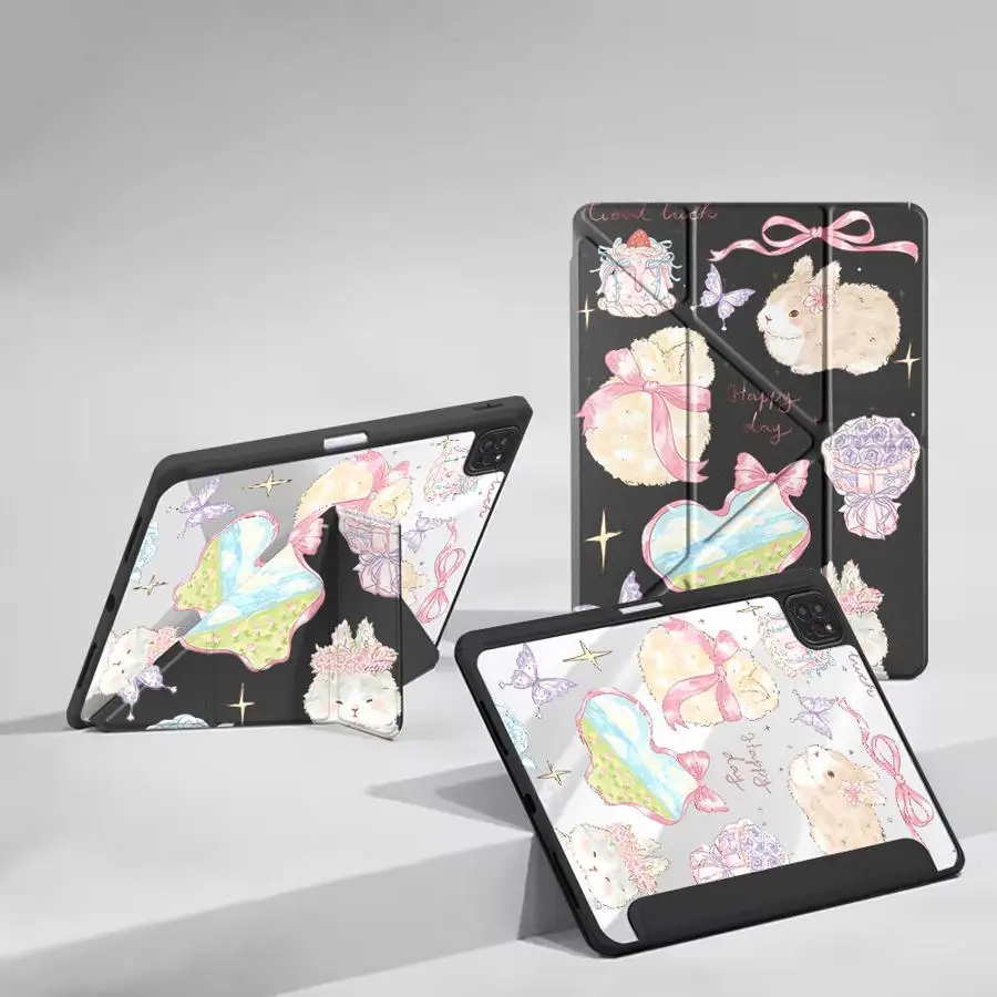 Holder Cover Tablet Case For iPad Mini 6 7 Pro 11 10 9 8 7 th 12.9inch Pro 2025 Air 4 5 M3 M2 M4 11inch Soft Watercolor