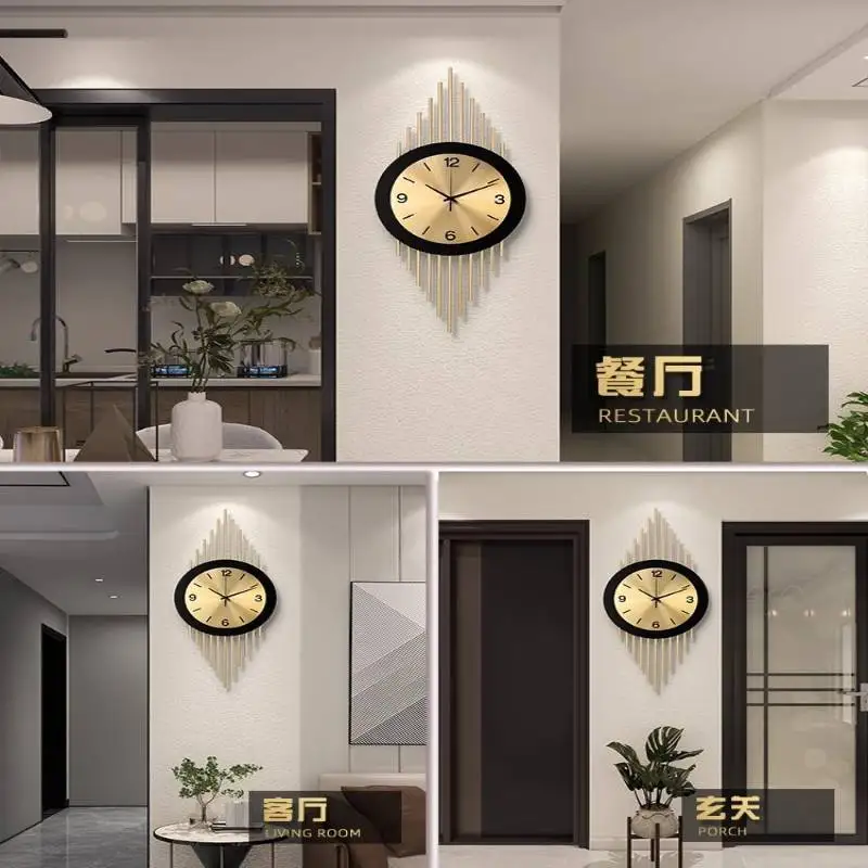 Living room wall clock Light luxury restaurant Creative clock Modern Internet