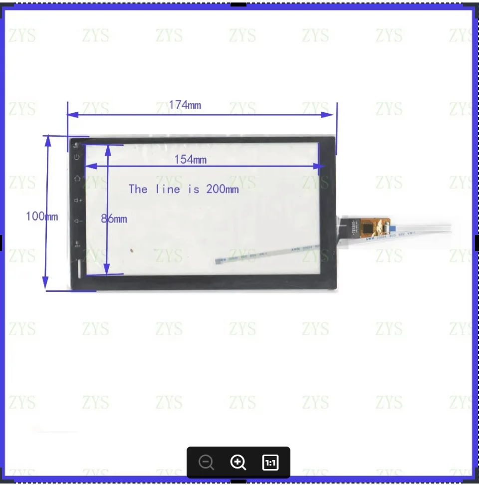 

ZhiYuSun STC-911 NOVO polegada 174 milímetros * 100 milímetros painel de sensor de Toque 7 6 uso STC911 sobrepor O linh