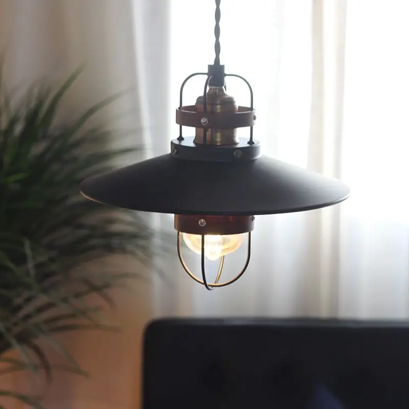 

Solid wood Nordic retro classic creative bedroom dining room soft LED wood single chandelier