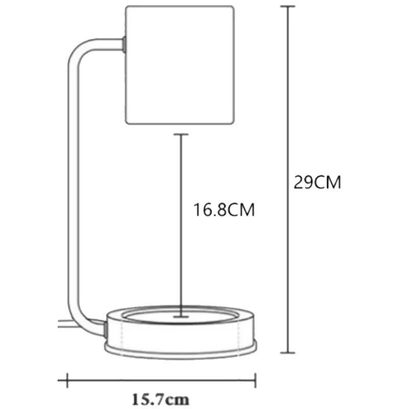 T21C Candle Lamp Compatible Large Candle Part Metal Housing, Adjustable Light Heat,Voltage 110V US Plug