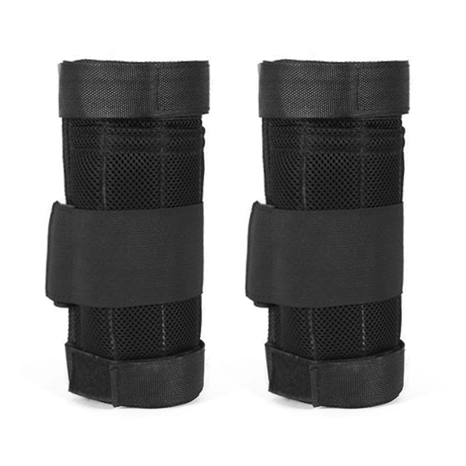 

2 Packs Black Mesh Ankle Weighted Wraps 16kg Max Loading 35x28cm 0.3kg Adjustable Exercise Leg Workout Strength Training Empty