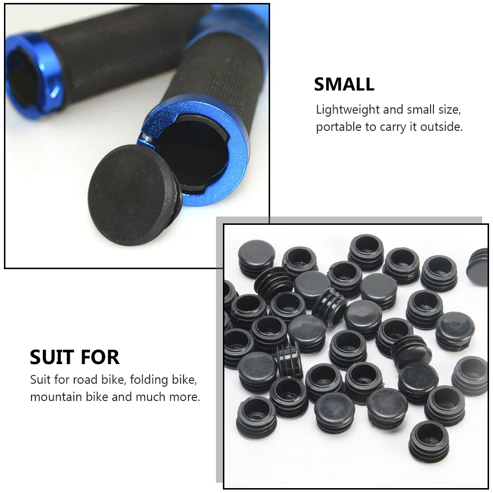 

12 Pcs Handlebar End Plugs Bicycle Stopper Caps Lightweight Durable Plastic Material For Road Folding Mountain Bike Accessories