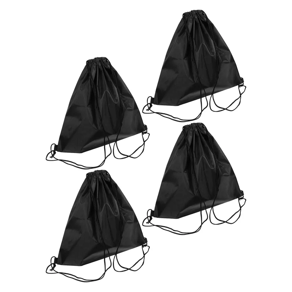 

4pcs Ball Bag Custom Drawstring Backpack Cinch Sack Tennis Black Bags Oxford Cloth Motorcycle Riders Woman Large for Men
